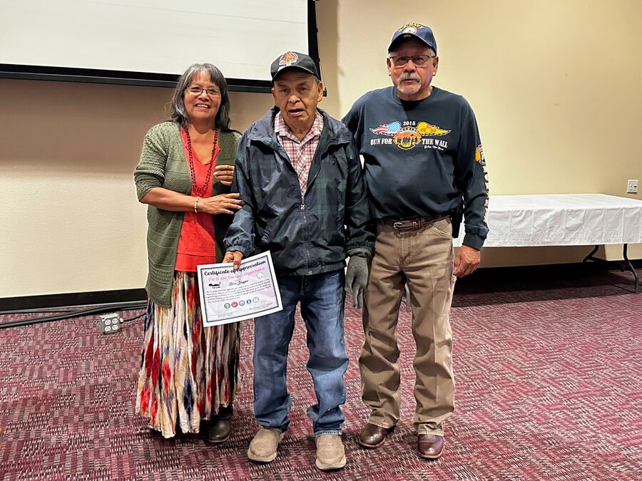 Allen veteran recognition certificate presentation