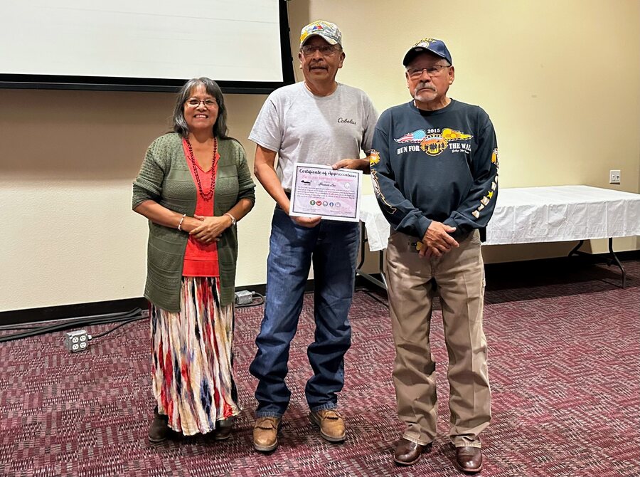 Freddie veteran recognition certificate presentation