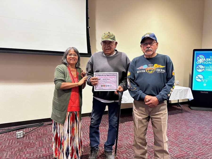 Herman L. veteran recognition certificate presentation