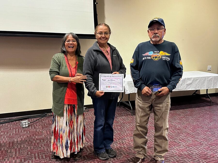 Jack family representative veteran recognition certificate presentation