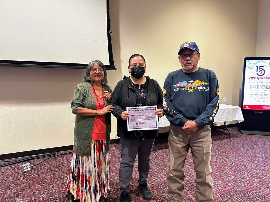 Marlene veteran recognition certificate presentation