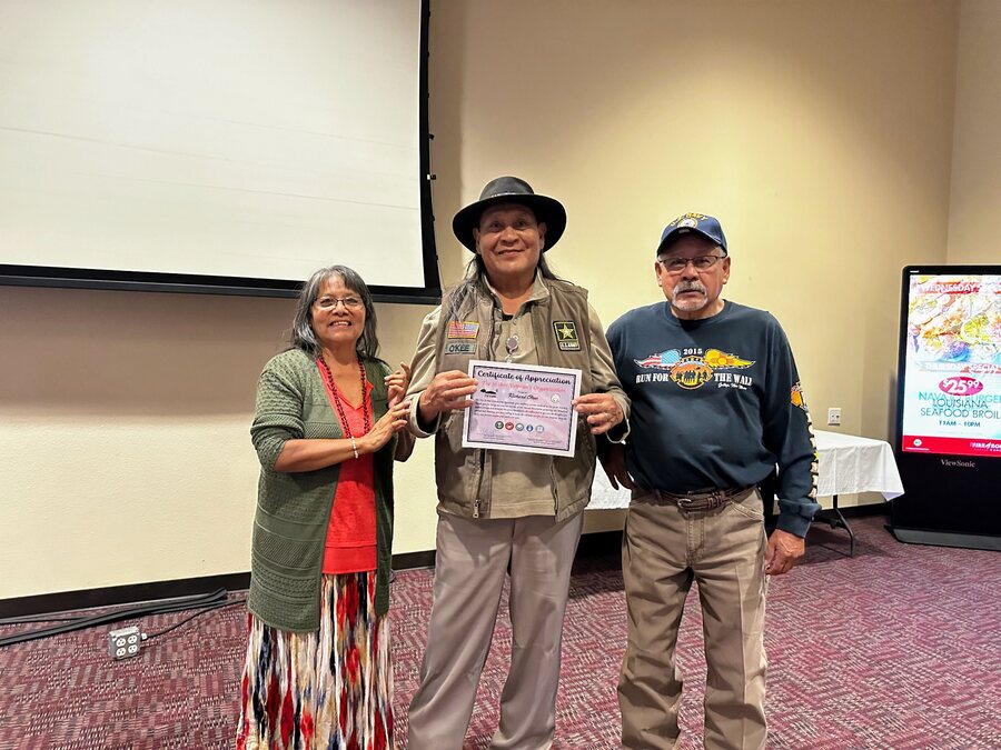 Richard veteran recognition certificate presentation