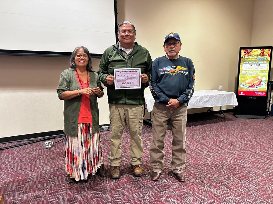 Thale veteran recognition certificate presentation